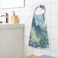 thumbnail image 3 of Yayeee 2 Pack Hand Towels for Bathroom 100% Cotton 16" x 28" Soft Absorbent Kitchen Towel, Retro Tree, 3 of 7