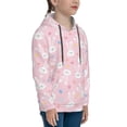 thumbnail image 3 of Fotbe Easter Cute Rabbit Pattern Youth Pullover Hooded Sweatshirt, Boys Hoodie, Kangaroo Pocket Hoodie for Kids Girls -Large, 3 of 6