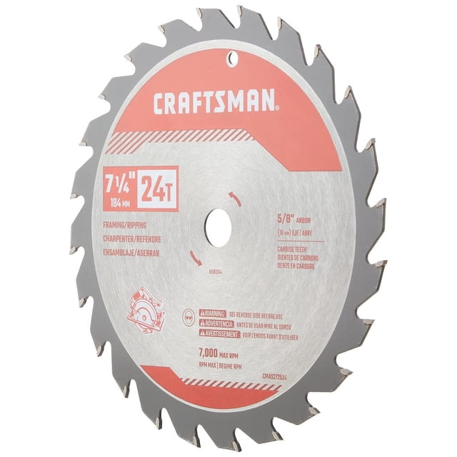 Hoja de sierra ingletadora CRAFTSMAN CMAS2725243, 24 dientes, 7-1/4