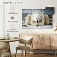thumbnail image 5 of Elephant Stock Yoga Polar Bear Wall Art - Horizontal Multi Panel Canvas - Living Room Wall Decor - Animal Multi Panel - White And Beige Decor - 74" x 48", 5 of 8