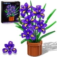 thumbnail image 1 of Set de construcción CUBIMANA Flowers Botanicals Iris con 808 piezas, 1 of 9