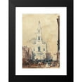thumbnail image 2 of William Wyld 11x14 Black Modern Framed Museum Art Print Titled - View of Saint Mary's Church, London, 2 of 5