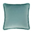 thumbnail image 2 of Fennco Styles Contemporary Velvet Fringed Solid Decorative Throw Pillow 17-inch Square, 2 of 9