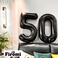 thumbnail image 4 of Globos numéricos Firomi 50 Black Giant Jumbo Mylar Foil x2, 4 of 6