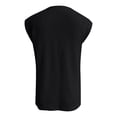 thumbnail image 5 of Huowey Fall Sweater For Women Knit Sweater Vest Sleeveless Solid Color Lace Up Front Open Cardigan Casual Cover Up Tunic Top Soft Stretchy Loose Fit Waistcoat Tops Winter Clothes,Black,L, 5 of 5