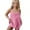 Pink, variant on Mgmyaa Girls Summer Dresses Casual Spaghetti Straps Low Back Mini Dress Sleeveless Shorts Rompers with Pockets