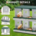thumbnail image 1 of Royalbelle Green 4 Hole Chicken Nesting Box, Galvanized Steel Laying Box Wall-Mounted, 1 of 7