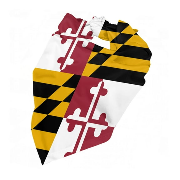 Maryland-Flag Pattern Dog Bandana Pet Scarf Dog Party Supplies For Dogs Pet Accessories For Dog Lovers