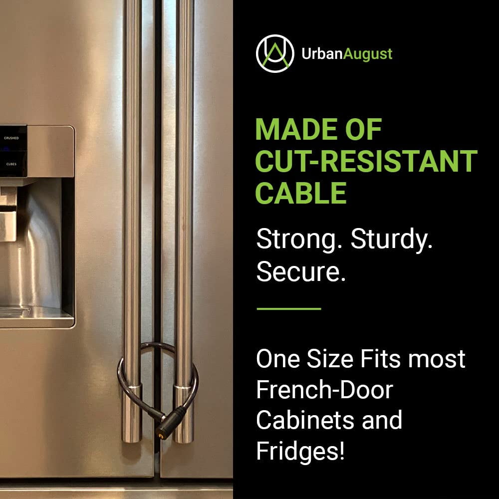 Urban August Fridge & Cabinet Cable Lock with Keys