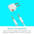 thumbnail image 3 of Airplane Headphone Adapter, Dual 3.5mm Male to Female Audio Jack Converter with Metal Connectors, for In Flight Entertainment Systems Headphones and  Adapters, 3 of 7