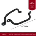 thumbnail image 4 of SaKeGa Rustic Twisted Barn Door Handles - 5 7/16 Inch, 2-Pack, Heavy-Duty Iron Handles, 4 of 7