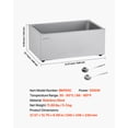 thumbnail image 3 of VEVOR Commercial Food Warmer, 1200W Electric Stainless Steel Steam Food Warmer, Fast Heating Countertop Buffet Bain Marie with Soup & Perforated Ladles, for Catering, Restaurants, Parties, Buffets, 3 of 9