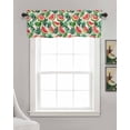 thumbnail image 3 of Watermelon Kitchen Valances for Windows Farmhouse Linen Window Valance Curtain for Living Room Window Treatment Red Fruit Summer Cartoon Tropical Leaf Valance Rod Pocket Topper Drape, 42 x 12 Inch, 3 of 6
