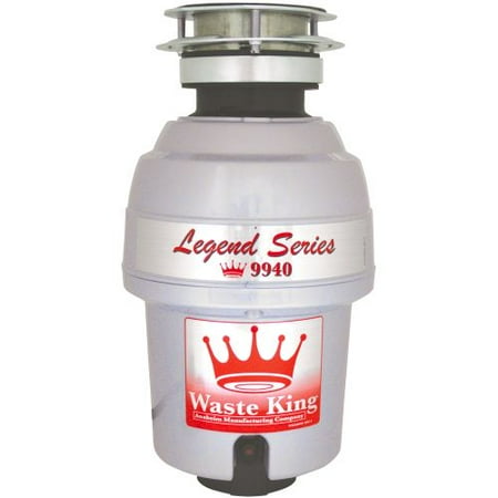 Standard Waste Disposer Flange - Waste King 9940 Legend Series 3/4 HP Professional 3-Bolt Mount Garbage Disposer