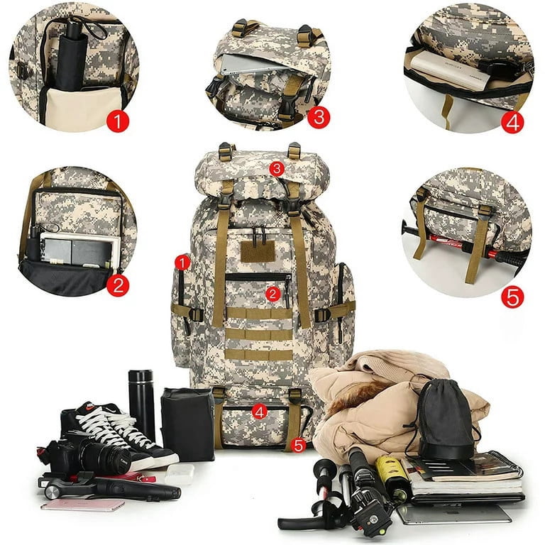 100l hiking camping backpack Unineovo 70L/100L Large with Rain Cover, Waterproof Molle Rucksack Military Tactical Backpack, Lightweight Backpacking Daypack for Trekking Climbing Outdoor : Sports & Outdoors day tours with extensive features Hiking Backpacks Waterproof Backpack Large