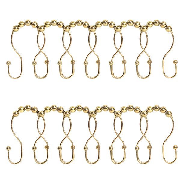 PhoneSoap 12PCS Shower Curtain Hooks Shower Curtain Rings, Stainless