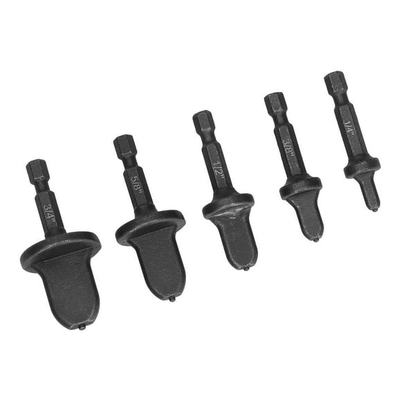 Steel Flaring Drill Bit, Multiple Sizes Swaging Tool Durable 5Pcs For Air Conditioner