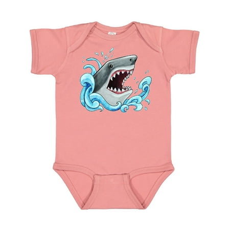 

Inktastic Great White Shark in waves Gift Baby Boy or Baby Girl Bodysuit