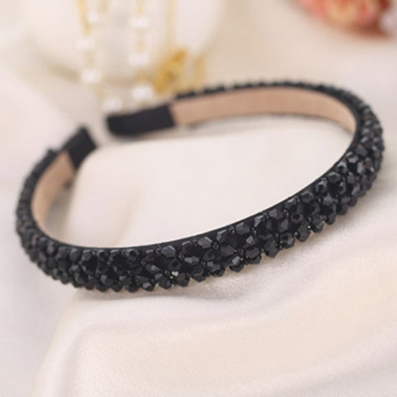 GZWYHT Headbands for Women,Hair Accessories Korean Women Hairband Crystal Headband Hairband Headwear Hair Accessories Hair Bands,Hair Ties,Workout Headbands Black