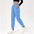 thumbnail image 6 of Joggers for Women Solid Color Elastic High Waist Casual Athletic Tapered Pants with Pockets Womens Sweatpants, 6 of 8