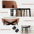 thumbnail image 4 of GIKPAL Dining Chairs Set of 6 PU Faux Leather Walnut for Mid-Century Modern Kitchen & Dining Room,Beige, 4 of 8