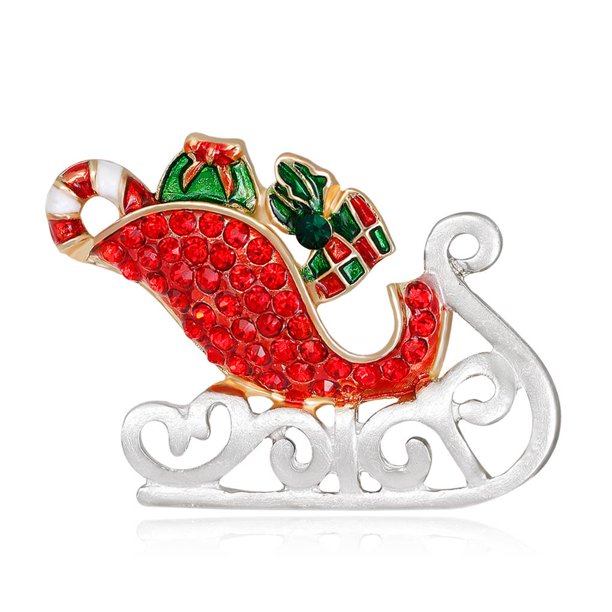 Yuarrent Decorado Árbol de Navidad Botas de Papá Noel Muñeco de nieve Campana Broche Bufanda Collar Solapa Broche de Navidad Regalo de niña Kits de decoración para fiestas No.92 Yuarrent JR0793-92