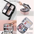 thumbnail image 3 of Makeup Bag,Travel Bag Essentials,Large Train Travel Toiletry Bag for Women Girls Gifts,Cosmetics Bag Case Storage,Travel Size Toiletries for Brush Jewelry Organizer Accessories(NewPink), 3 of 8