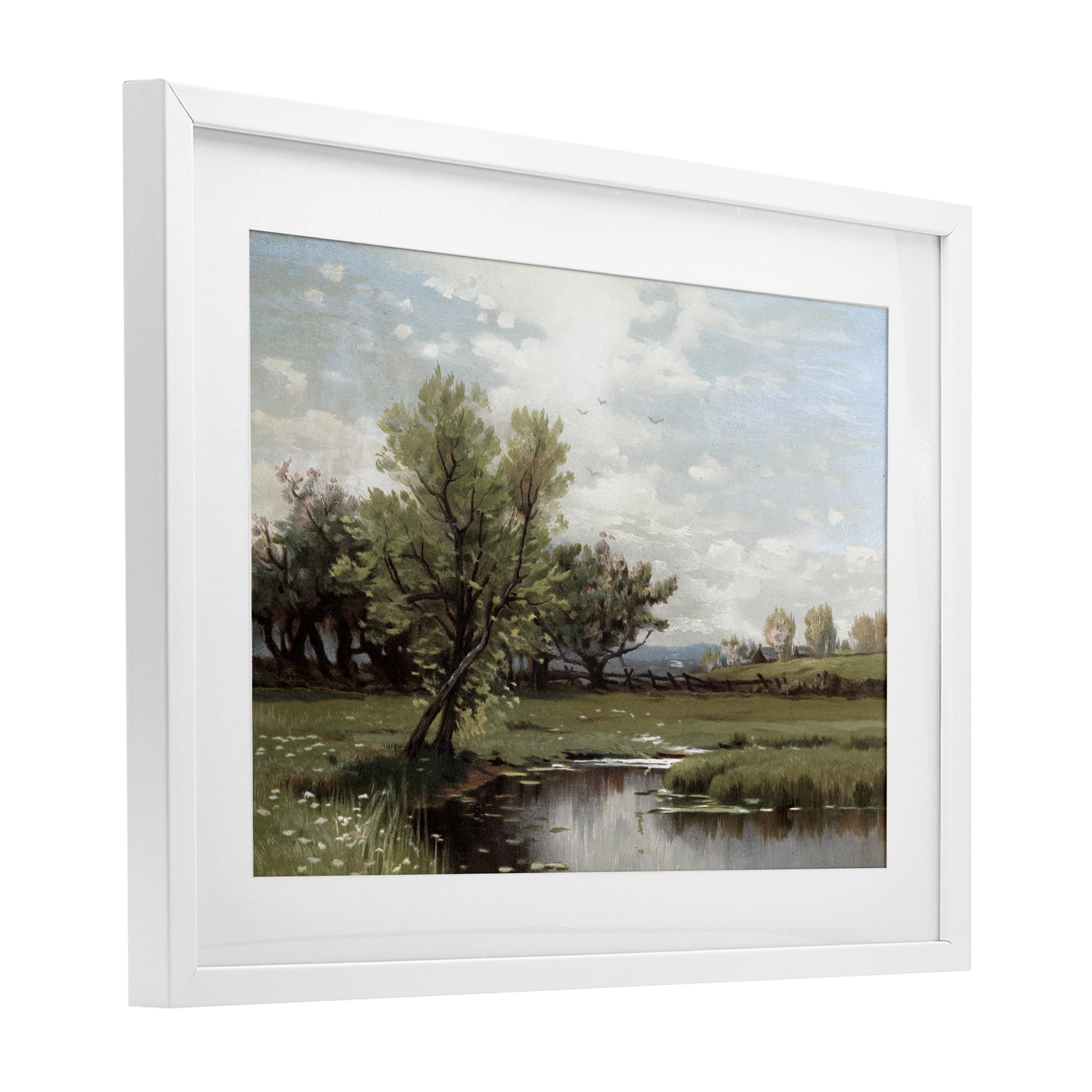 Stupell Industries Ecstatic Spring Landscape White Framed Print Under Glass, design by Lula Bijoux & co.