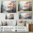 thumbnail image 4 of Designart "Red Forest Minimalist Monochrome painting I" Forest Floater Framed Canvas Wall Art, 4 of 7