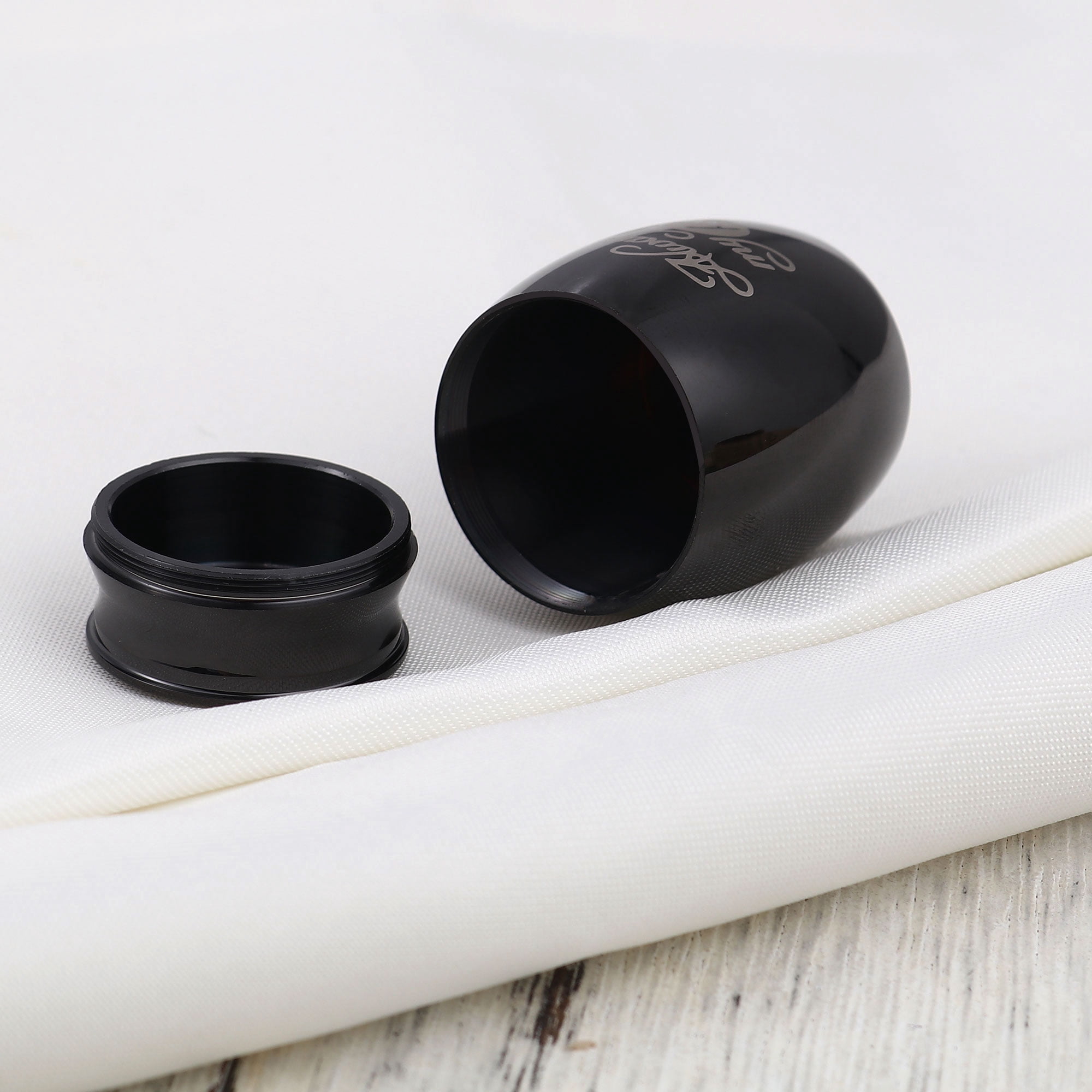 Always in my Heart Cremation Mini Urn, Small Memorial Urn Keepsake for Ashes, Memorial Urn for Pets, Mini Urn for Cremated Ashes, Memorial Keepsake Ashes Urn [Always in my Heart, Black, No Engraving]