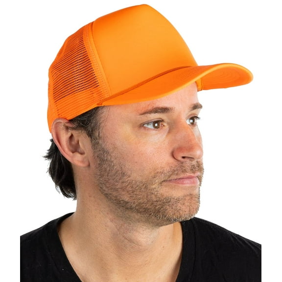 Foam Snapback Trucker Hat - Neon Orange
