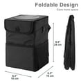 Car Trash Can with Lid Car Trash Bag Hanging with Storage Pockets