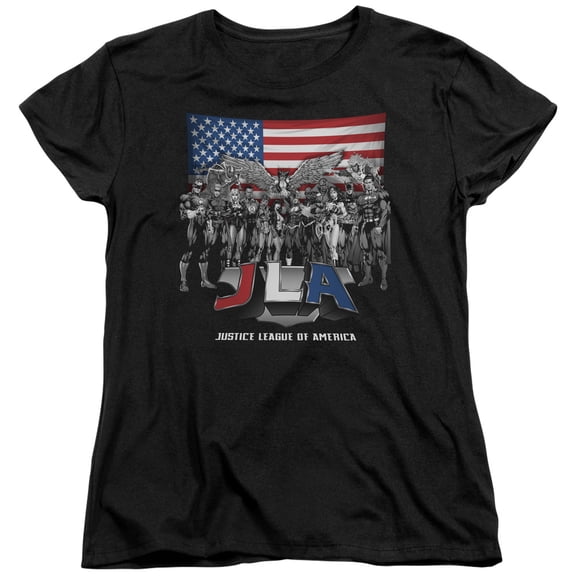 JLA Justice League All American League S/S Women's T-Shirt Black