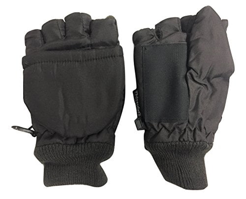 thinsulate fingerless gloves with mitten cover