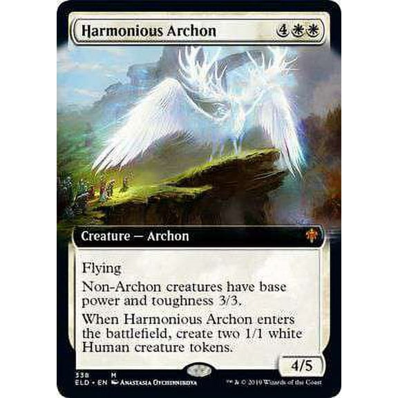 MtG Throne of Eldraine Mythic Rare Harmonious Archon (Borderless) #338