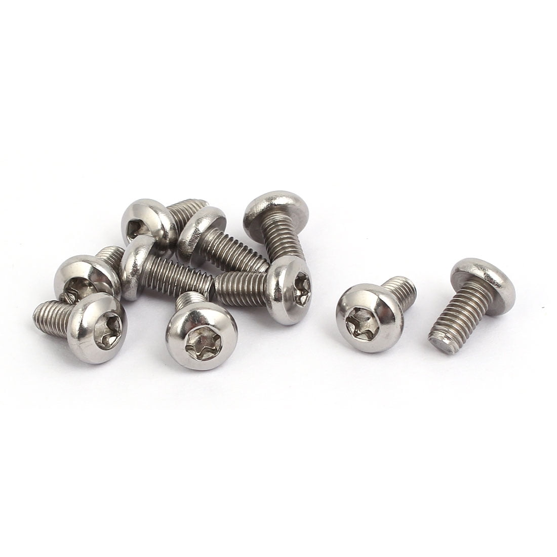 M6x12mm 304 Stainless Steel Pan Head Torx Socket Cap Security Screw 10pcs