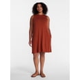 thumbnail image 2 of Time and Tru Women’s Sleeveless Knit Swing Dress, Sizes XS-XXXL, 2 of 7