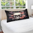 thumbnail image 5 of Skull Plush Pillow Case, Zippered Bed Pillow Pillowcases, Super Soft and Cozy Pillowcase Covers for Sleep Decor Giftsation - King Size 20x40in, 5 of 7