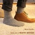 thumbnail image 3 of 5 Pairs Wool Socks for Men Gifts Winter Warm Thick Knit Cabin Cozy Crew Socks, 3 of 5
