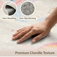 thumbnail image 6 of ODIKA 8'x10' Washable Area Rug Pink Boho Scallop Border Whimsical Scattered Polka Dot Motifs for Living Room, Under Sectional, Family , Durable, Non-Slip, 6 of 7