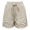 thumbnail image 6 of Shorts for Women 2026 Summer Elastic High Waist Drawstring Wide Leg Relaxed Fit Casual Shorts with Pockets, 6 of 10
