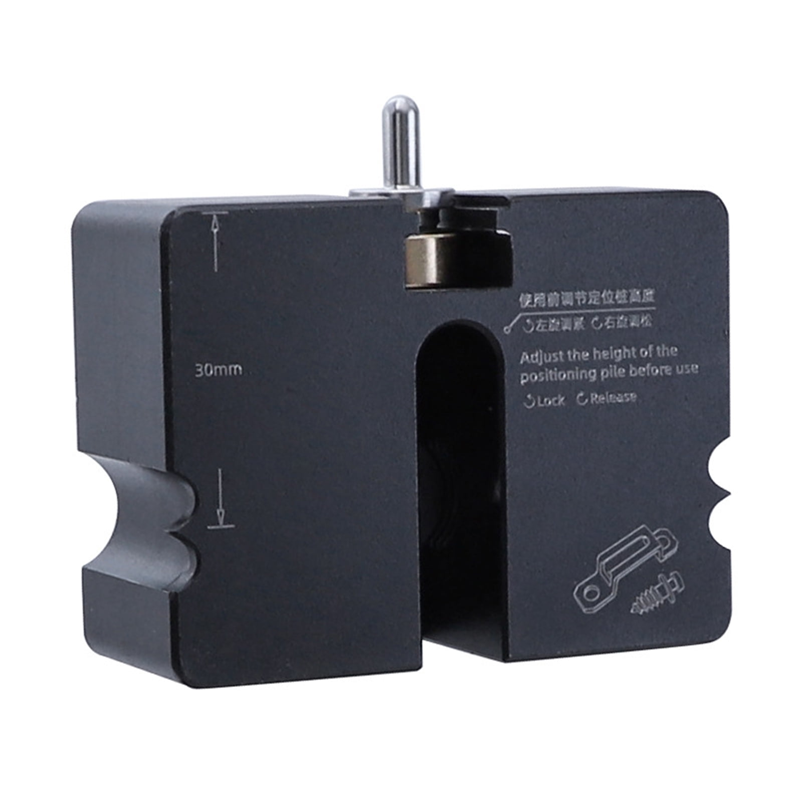 Practical Doweling Jig Invisible Connector Punch Locator with 4mm Drill Bit Position Guide Jig for Furniture Woodworking