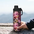 thumbnail image 7 of Logiee Rose Flowers Print Water Bottle,18oz Sports Insulated Kettle for Cycling Gym Basketball Outdoor, Suitable as a Present, 7 of 7