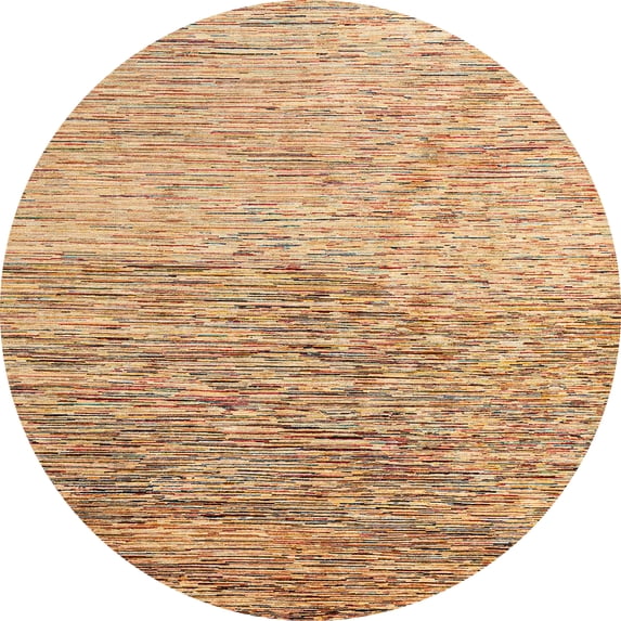 Ahgly Company Indoor Round Abstract Red Oriental Area Rugs, 6' Round