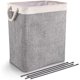 thumbnail image 1 of Cesta de lavandería grande, bolsa de lavandería plegable con mango de cuerda para lavandería de dormitorio, baño 41 X 31 x 50 cm beige + gris Shuxiu Wang 9024719152899, 1 of 5