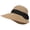 Brown, variant on Womens Baseball Caps Fashion Wide Brim Wide Foldable Roll Up Beach Sun Bow Sun Hat