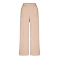 thumbnail image 5 of AINIYS Corduroy Pants Women High Waisted Wide Leg Pants Solid Business Casual Fall Winter Straight Loose Trousers with Pockets Pink XL, 5 of 8
