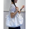 thumbnail image 4 of CoCopeaunt Women Girls Chic Canvas Tote Bag Casual Large Shoulder Bag Hobo Handbag Drawstring, 4 of 6
