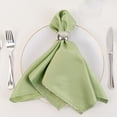 thumbnail image 2 of Balsa Circle 5 Pieces 20" Sage Green Lamour Satin Napkins Wedding Party, 2 of 6