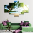 thumbnail image 4 of TISHIRON 5PCS Framed Landscape Theme Canvas Wall Art Set,60"x32" Beach and Palm Tree Landscape Wall Canvas Art Decor, 4 of 7